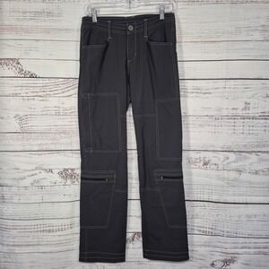 KUHL Womens Gray Contrast Stitch Hiking Cargo Pants Size 4 RN108846